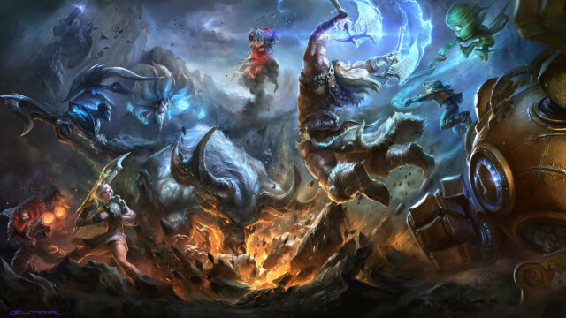 Epic Fantasy Battle Champions Conflict 4K Desktop Wallpaper