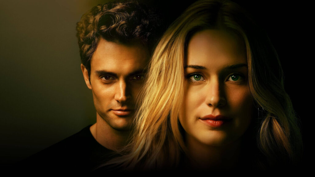 Penn Badgley and Elizabeth Lail in You Series Desktop Wallpaper
