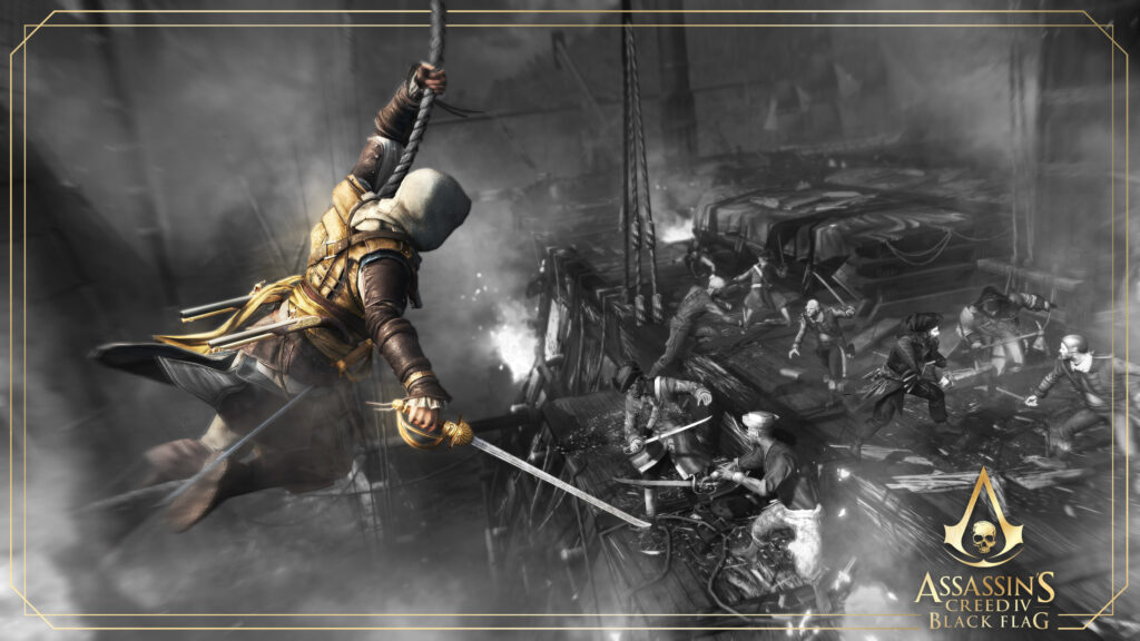 Assassin's Creed IV Black Flag Battle Action Desktop Wallpaper