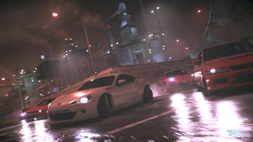 Street Racing Scene in Ventura Bay 4K Desktop Wallpaper