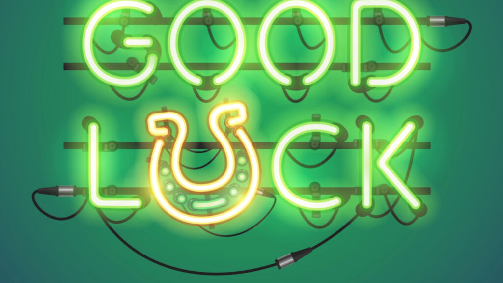 Good Luck Neon Sign Desktop Wallpaper