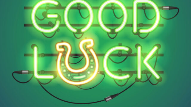 Good Luck Neon Sign Desktop Wallpaper