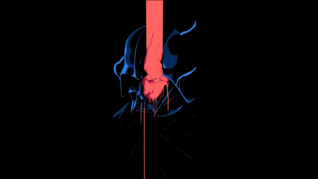Darth Vader Melting Helmet Abstract Art Desktop Wallpaper