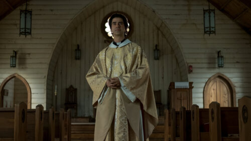 Father Paul Midnight Mass Cinematic Scene 4K Desktop Wallpaper