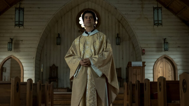 Father Paul Midnight Mass Cinematic Scene 4K Desktop Wallpaper
