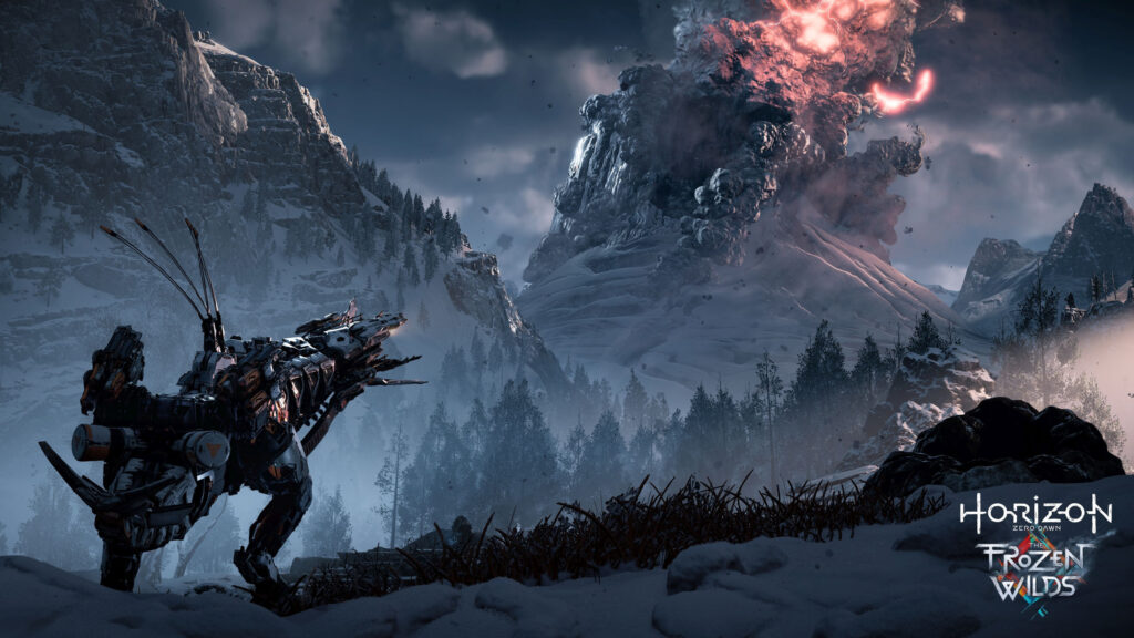 Horizon Zero Dawn The Frozen Wilds Volcanic Mountain Desktop Wallpaper