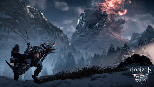 Horizon Zero Dawn The Frozen Wilds Volcanic Mountain Desktop Wallpaper