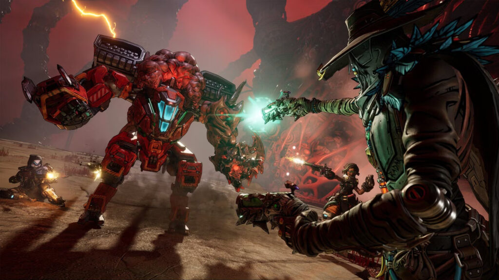 Action-Packed Borderlands 3 Combat Scene 4K Desktop Wallpaper