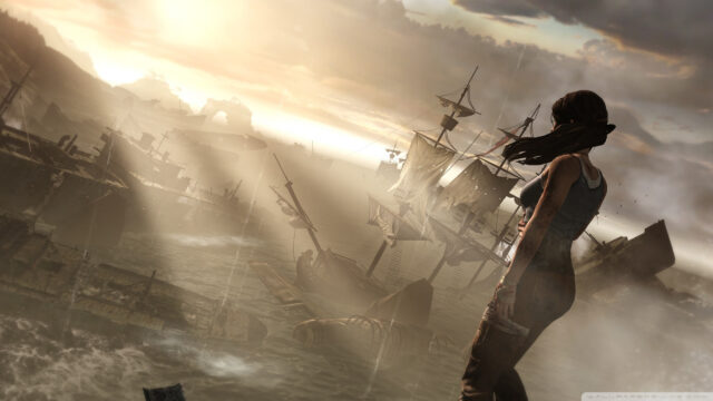 Tomb Raider Ship Graveyard Scene 4K Desktop Wallpaper