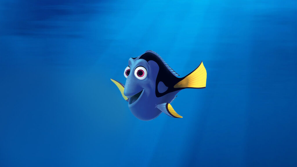 Dory Blue Tang Fish Underwater 4K Desktop Wallpaper