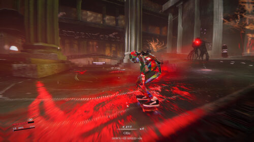 Abstract Skater in Hellscape Dark Gaming 4K Desktop Wallpaper