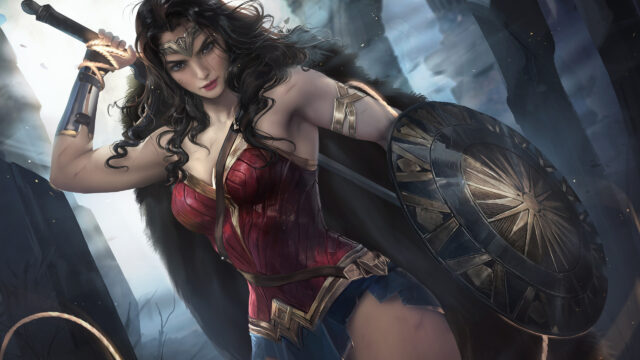 Wonder Woman Warrior Princess Digital Art 4K Wallpaper