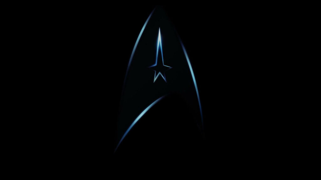 Dark Minimalist Sci-Fi Star Emblem Desktop Wallpaper