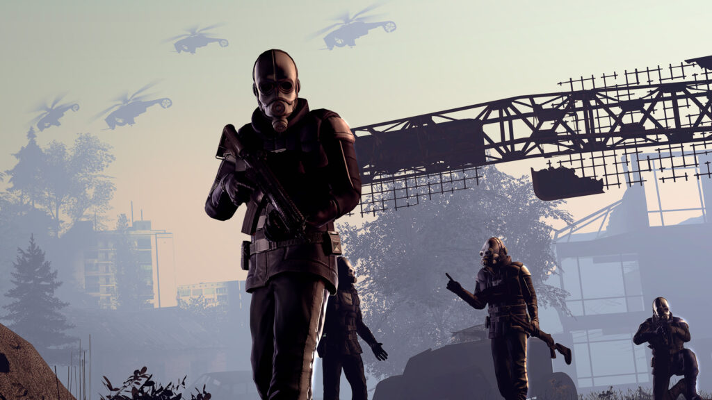 Combine Soldiers Dystopian City 4K Desktop Wallpaper