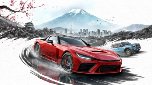 Toyota Sports Car and SUV near Mount Fuji Desktop Wallpaper