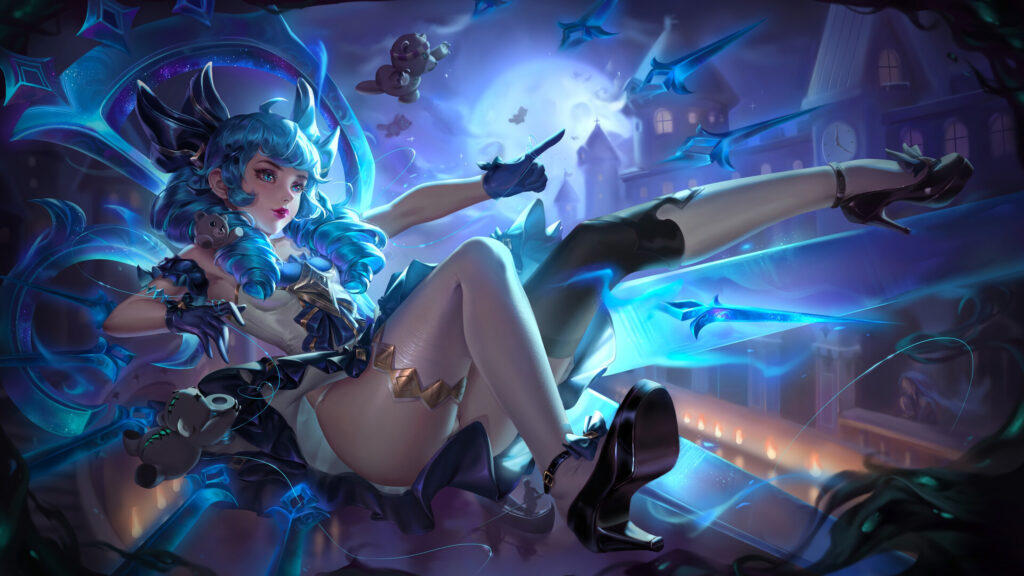 Gwen Hallowed Doll Character Art 4K Desktop Wallpaper