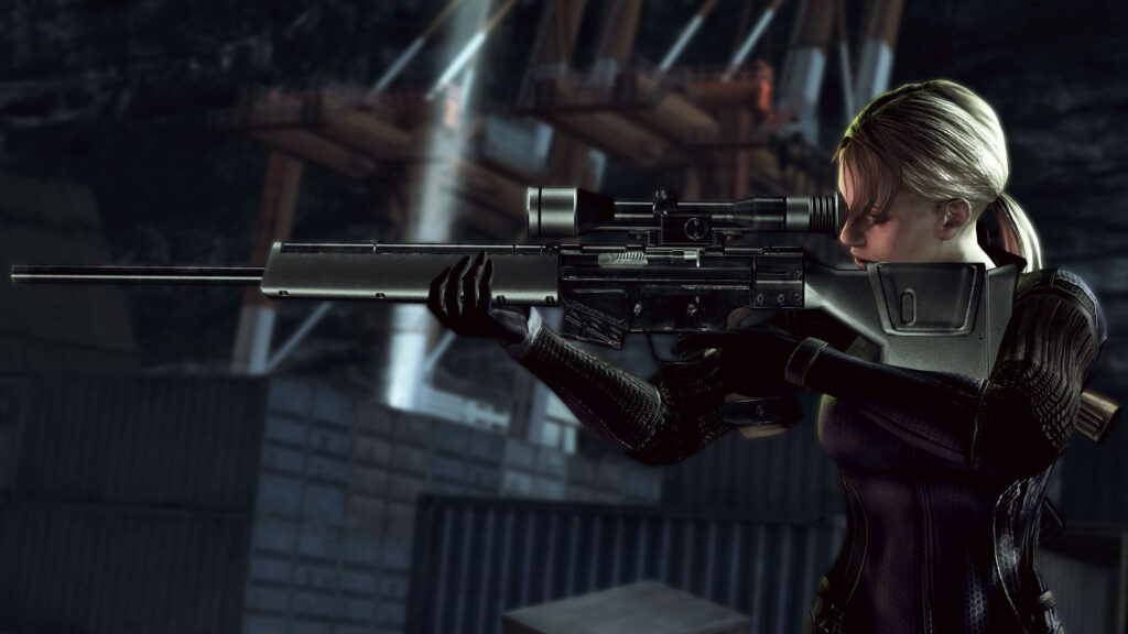 Jill Valentine Sniper Stance Resident Evil 4K Wallpaper