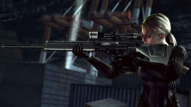 Jill Valentine Sniper Stance Resident Evil 4K Wallpaper