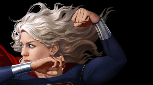 Supergirl Melissa Benoist Action Pose 4K Wallpaper