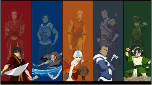 Avatar The Last Airbender Team Members 4K Desktop Wallpaper