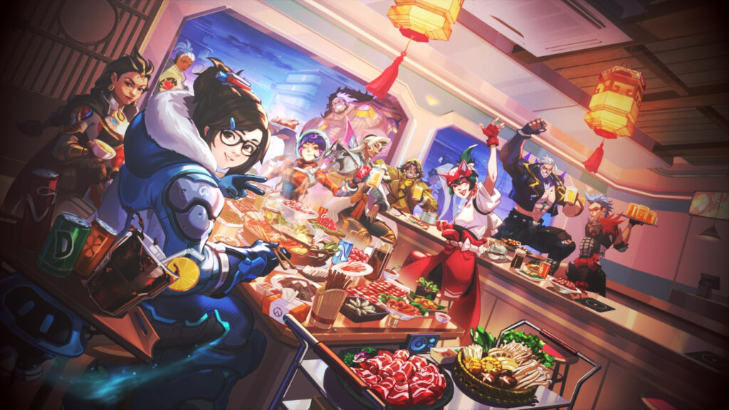 Overwatch Heroes Hot Pot Party 4K Desktop Wallpaper