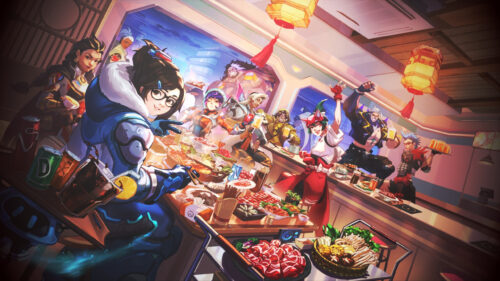 Overwatch Heroes Hot Pot Party 4K Desktop Wallpaper