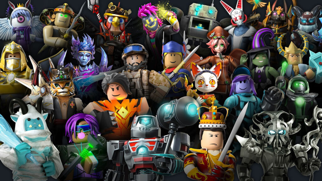 Roblox Character Assortment High-Quality PC Wallpaper