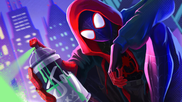 Miles Morales Graffiti Art 4K Desktop Wallpaper