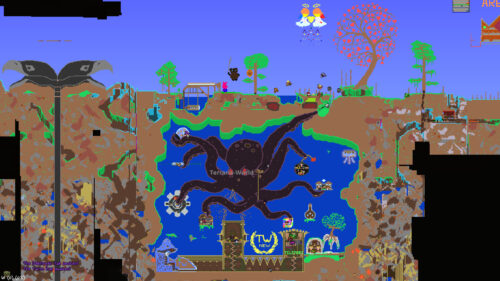Massive Kraken Underwater Base Terraria Desktop Wallpaper