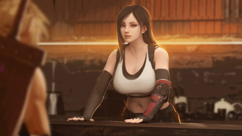 Tifa Lockhart Final Fantasy Anime Style 4K Desktop Wallpaper