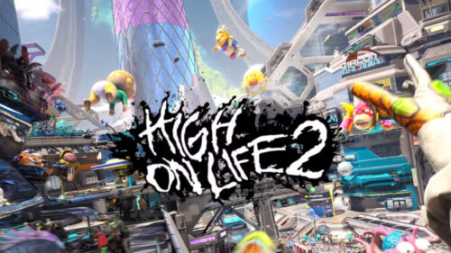 High on Life 2 Sci-Fi Cityscape Desktop Wallpaper