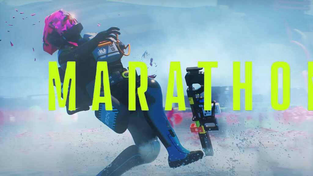 Sci-fi Runner in Action Marathon Game 4K Wallpaper