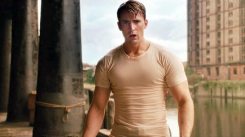 Captain America Steve Rogers Standing Outside 4K Desktop Wallpaper