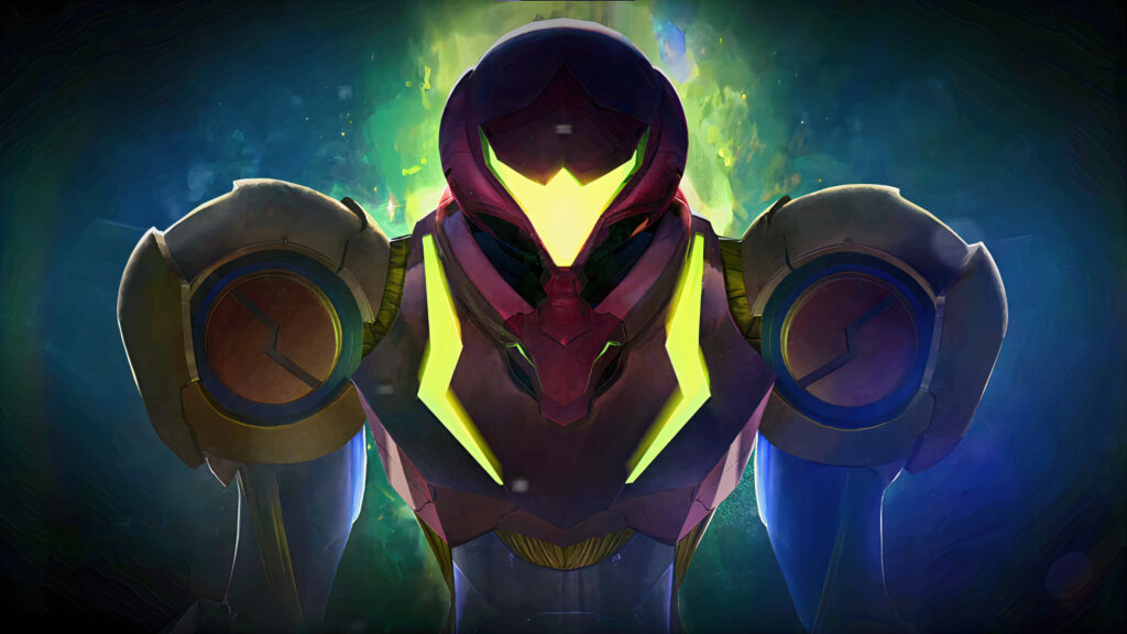 Samus Aran Close-up Power Suit Digital Art 4K Wallpaper