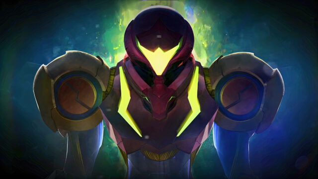 Samus Aran Close-up Power Suit Digital Art 4K Wallpaper