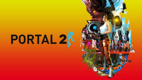 Portal 2 Chell and Aperture Science Gaming Desktop Wallpaper