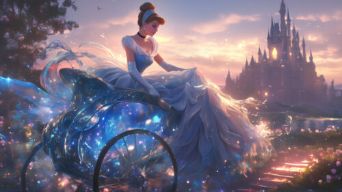 Dreamy Fairy Tale Princess Carriage 4K Wallpaper
