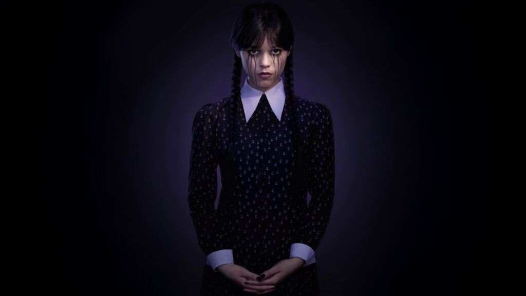 Wednesday Addams Gothic Portrait High Quality Desktop Wallpaper