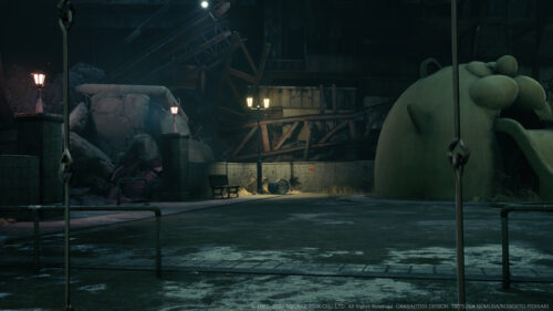 Dystopian Urban Playground Scene Desktop Wallpaper
