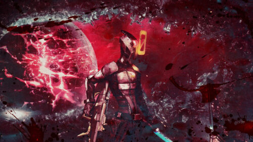 Futuristic Sci-Fi Warrior Digital Art Desktop Wallpaper