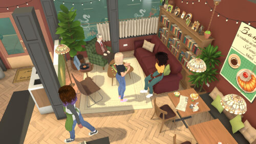 Cozy Cafe Scene Illustration 4K Wallpaper