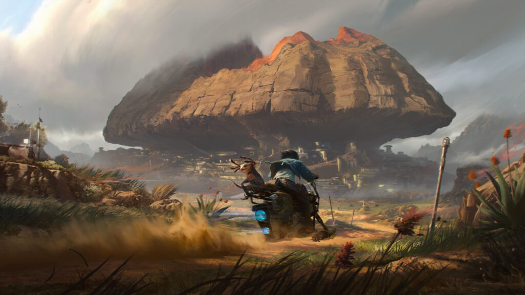 Star Wars Outlaws Sci-Fi Desert Landscape Desktop Wallpaper