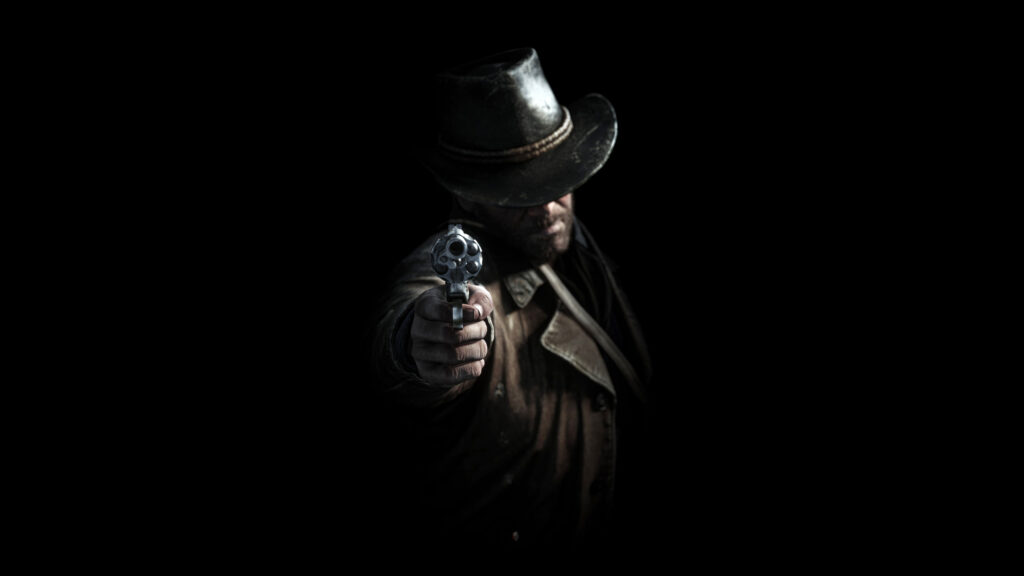 Red Dead Redemption Cowboy Revolver 4K Desktop Wallpaper