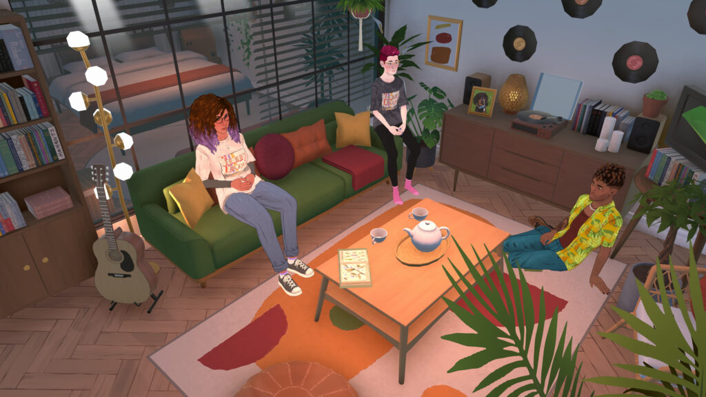 Paralives Cozy Apartment Living Room Desktop Wallpaper