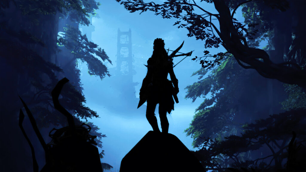 Horizon Forbidden West Aloy Silhouette Desktop Wallpaper