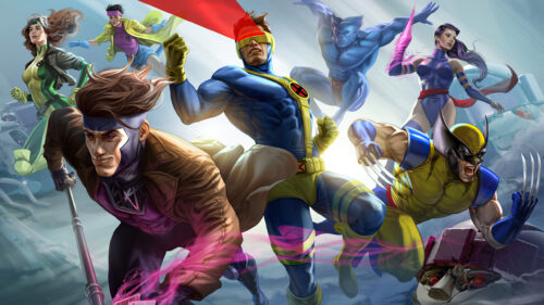 X-Men Action Team Dynamic Illustration Desktop Wallpaper