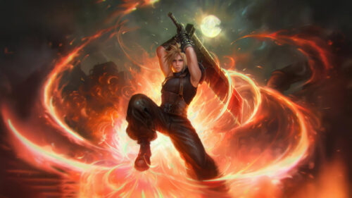 Cloud Strife Final Fantasy VII Remake Combat PC Wallpaper