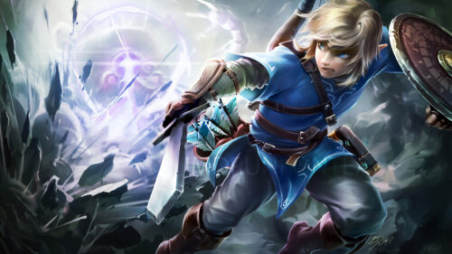 Link from The Legend of Zelda Breath of the Wild Desktop Wallpaper