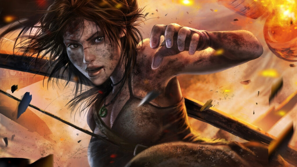Lara Croft Battle Survival 4K Desktop Wallpaper