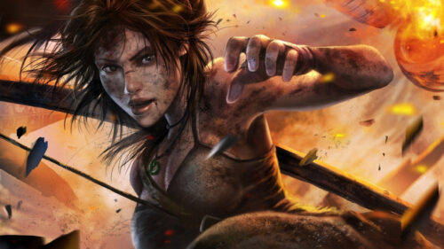 Lara Croft Battle Survival 4K Desktop Wallpaper